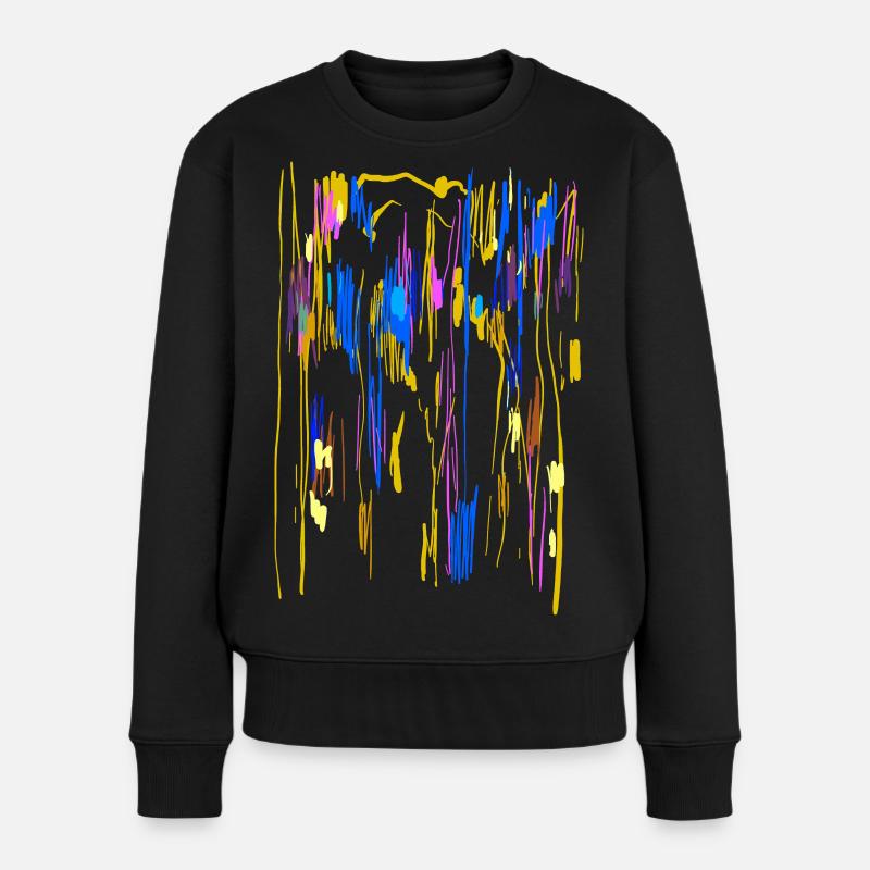 Farben Kunst - Hintergrund Abstrakt - Frauen Premium Bio Pullover - Schwarz