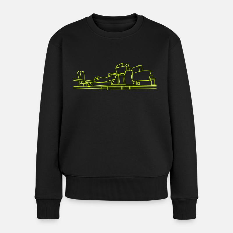 Guggenheim Museum Bilbao - Frauen Premium Bio Pullover - Schwarz