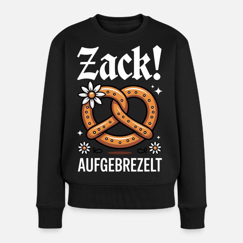 Kringle Blomster Edelweiss Zack Klædt ud - Premium økologisk sweatshirt til kvinder - sort