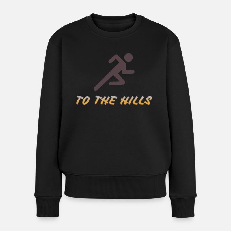 Courez vers les collines - Pull Premium bio Femme - noir
