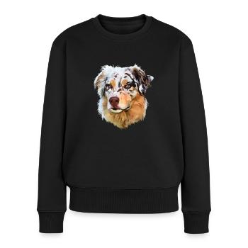 Australian Shepherd Aussie Red merle Hunderasse - Frauen Premium Bio Pullover - Schwarz - Vorne - Julia (174cm)