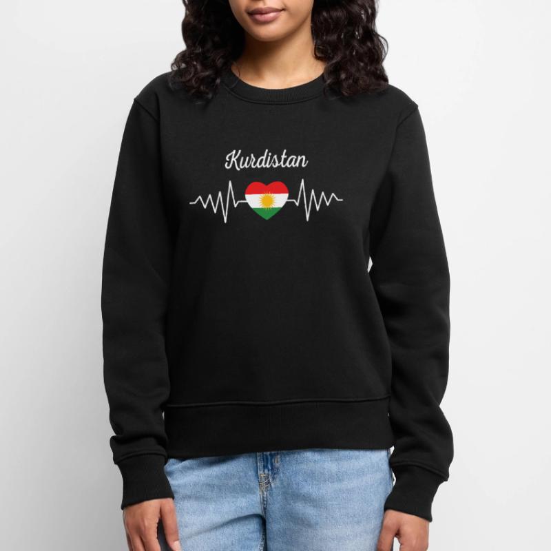 Drapeau du Kurdistan Bakur Bashur Rojava Rojhlt Newroz Pull Premium bio Femme