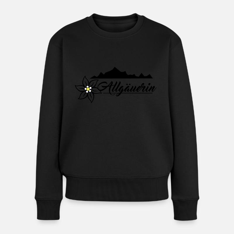 Allgäuerin Design - Frauen Premium Bio Pullover - Schwarz