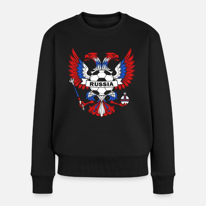 Drapeau de la Russie Moscou Poutine nation russe - Pull Premium bio Femme - noir