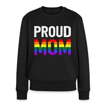 Proud Mom - Frauen Premium Bio Pullover - Schwarz - Vorne - Julia (174cm)