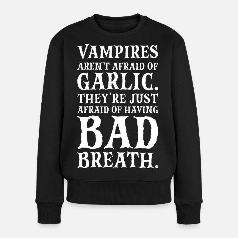Das wahre Geheimnis des Vampirs - Frauen Premium Bio Pullover - Schwarz