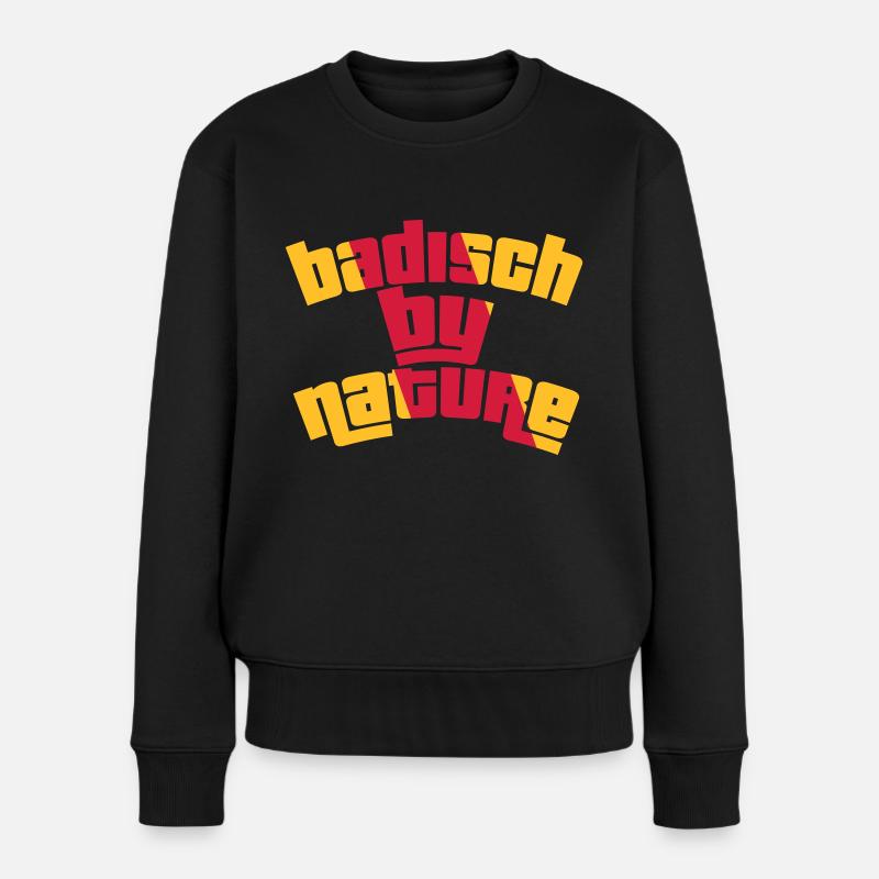 Badisch by nature - Frauen Premium Bio Pullover - Schwarz