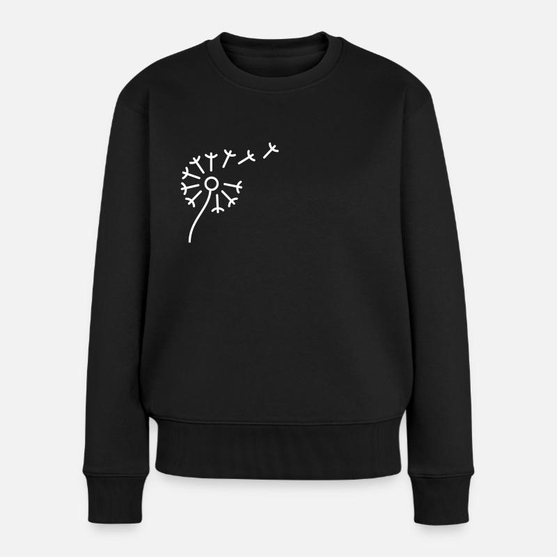 Pusteblume - Frauen Premium Bio Pullover - Schwarz