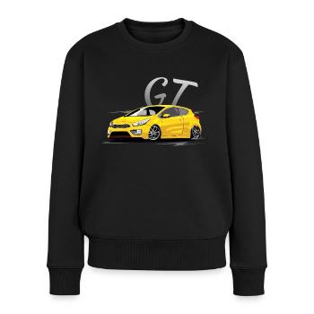 Ceed GT gelb - Frauen Premium Bio Pullover - Schwarz - Vorne - Julia (174cm)