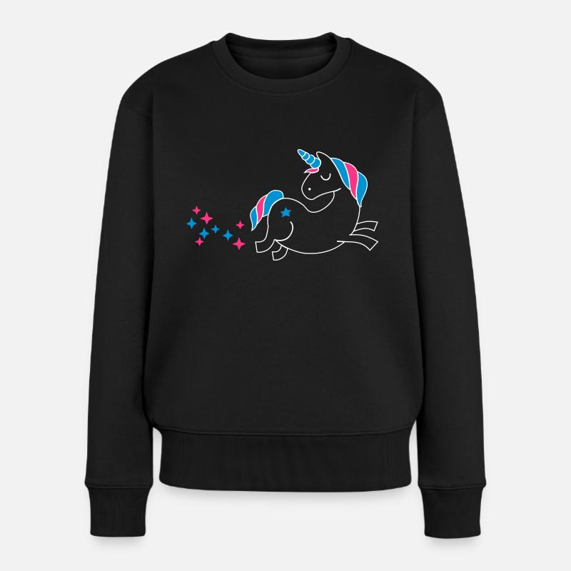 unicorn - Einhorn Sternenstaub - Pull Premium bio Femme - noir