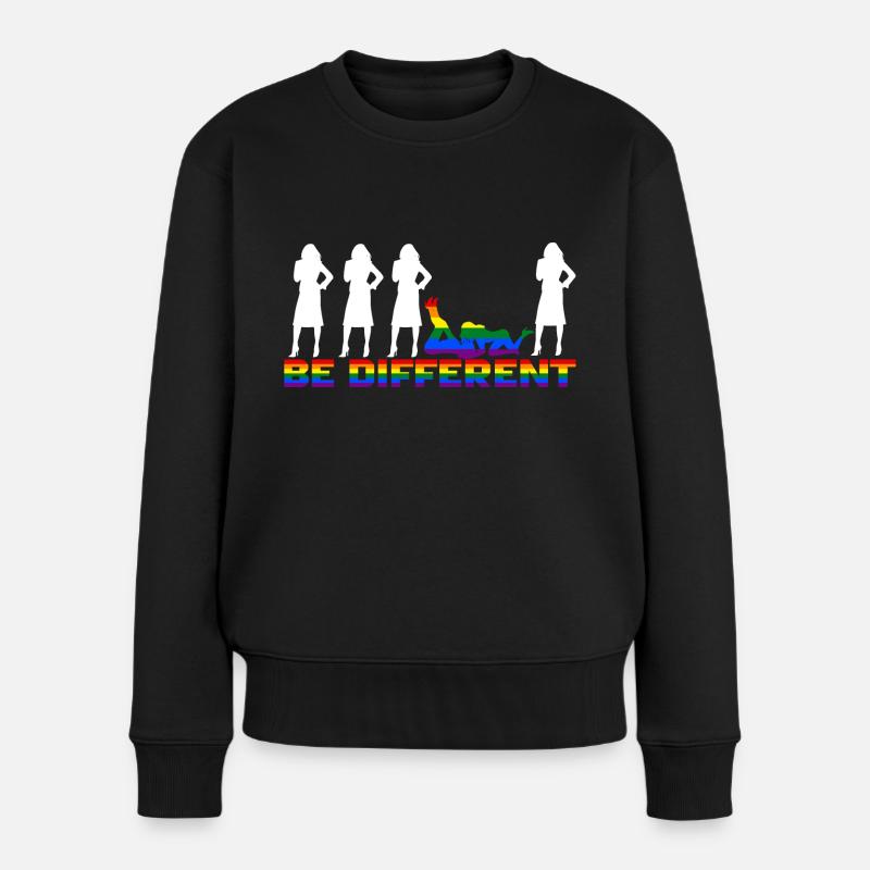 Gay Pride - Frauen - Be different - Frauen Premium Bio Pullover - Schwarz