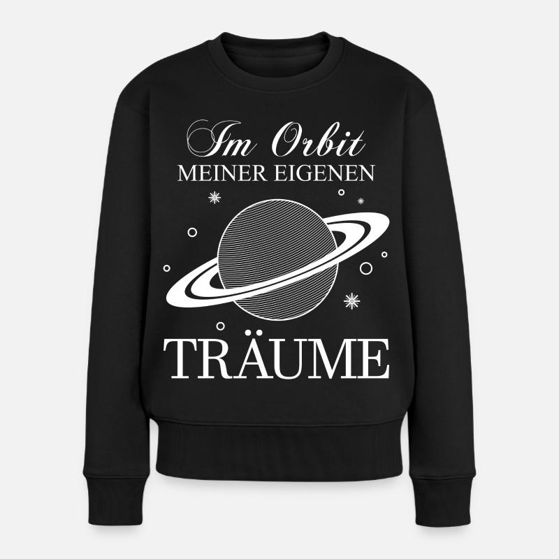 Saturn / Der Ringplanet / Planet der Ringe - Frauen Premium Bio Pullover - Schwarz
