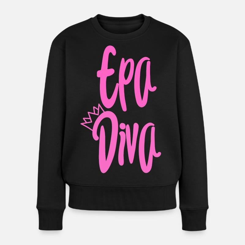 EPA-Diva - Frauen Premium Bio Pullover - Schwarz