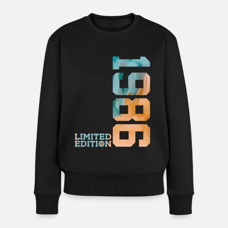 40. GEBURTSTAG LIMITED EDITION 1986 - Frauen Premium Bio Pullover - Schwarz