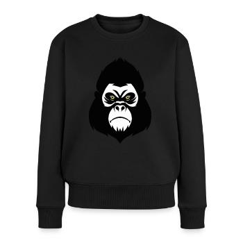 Gorilla - Frauen Premium Bio Pullover - Schwarz - Vorne - Julia (174cm)
