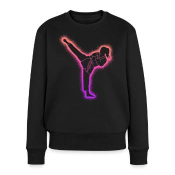 Taekwondo Arts Martiaux Femmes Enfants Karaté Filles - Pull Premium bio Femme - noir - Devant - Julia (174cm)