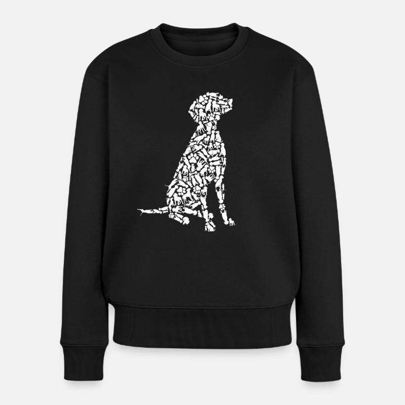 Vizslas Hunde Hundemotiv Kinder Mädchen Weimaraner - Frauen Premium Bio Pullover - Schwarz