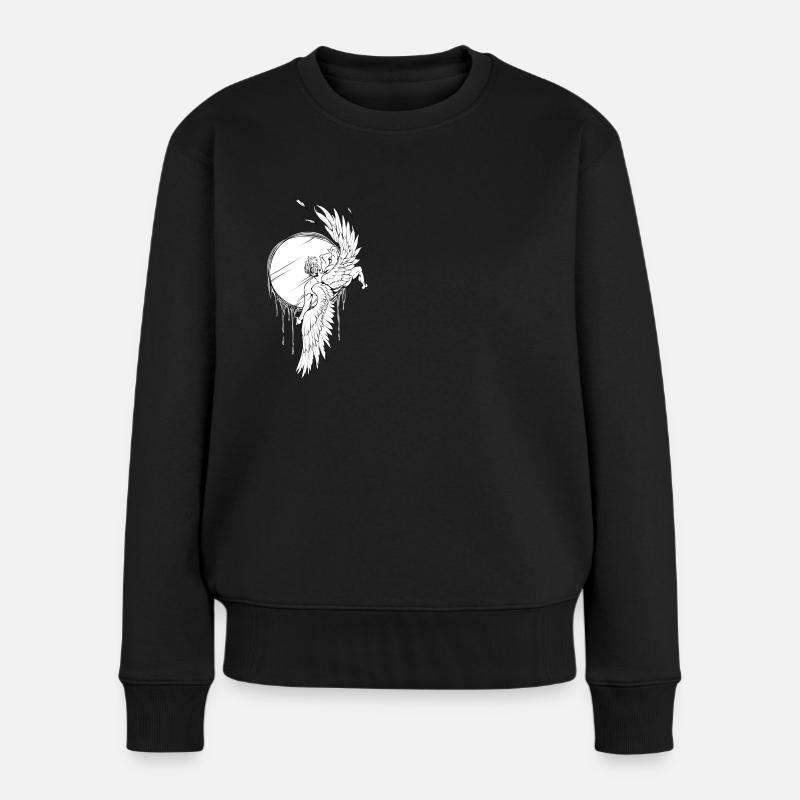 Ikarus' Fall - Frauen Premium Bio Pullover - Schwarz