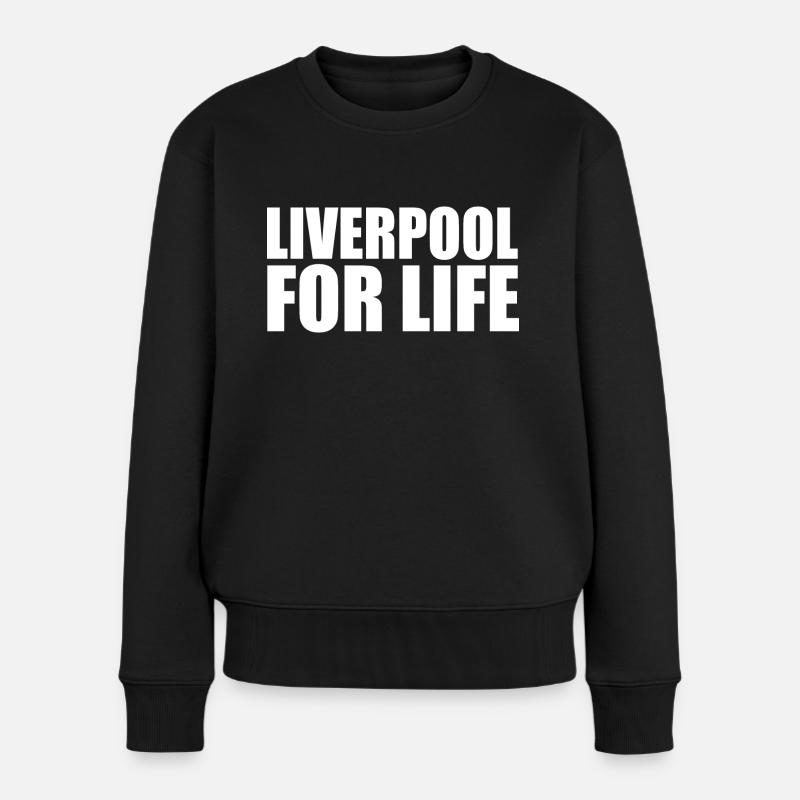 Liverpool - Frauen Premium Bio Pullover - Schwarz