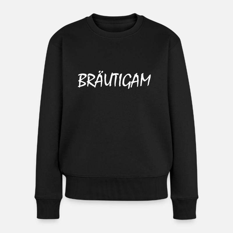 Bräutigam - Frauen Premium Bio Pullover - Schwarz