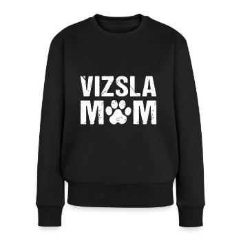 Vizsla Mom Magyar Vizsla - Frauen Premium Bio Pullover - Schwarz - Vorne - Julia (174cm)