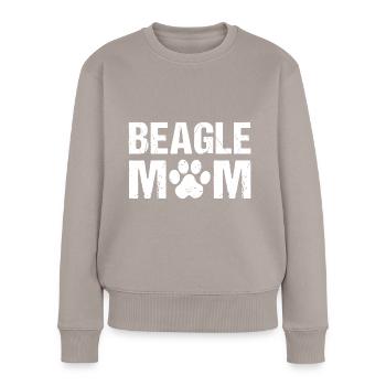 Beagle Maman Beagle Chiens - Pull Premium bio Femme - taupe - Devant - Julia (174cm)