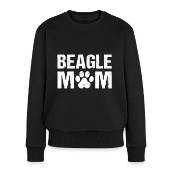 Beagle Mom Beagle Hunde - Frauen Premium Bio Pullover - Schwarz - Vorne - Julia (174cm)
