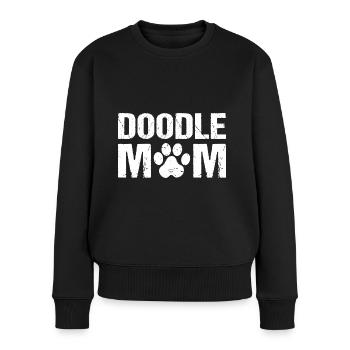 Doodle Mom Doodle Hunde - Frauen Premium Bio Pullover - Schwarz - Vorne - Julia (174cm)