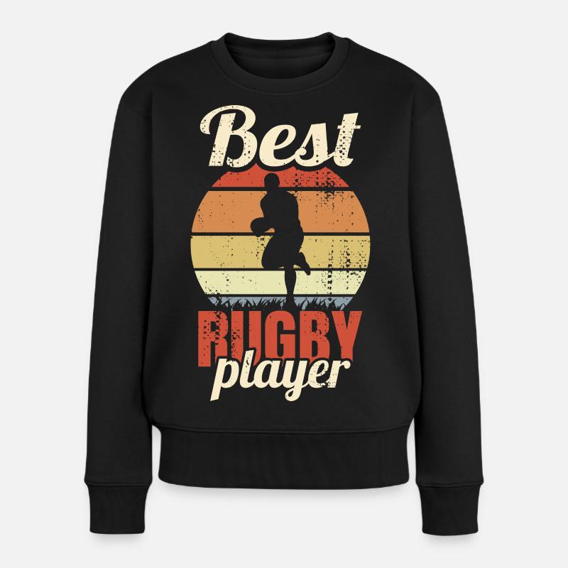 Best Rugby Player - Frauen Premium Bio Pullover - Schwarz