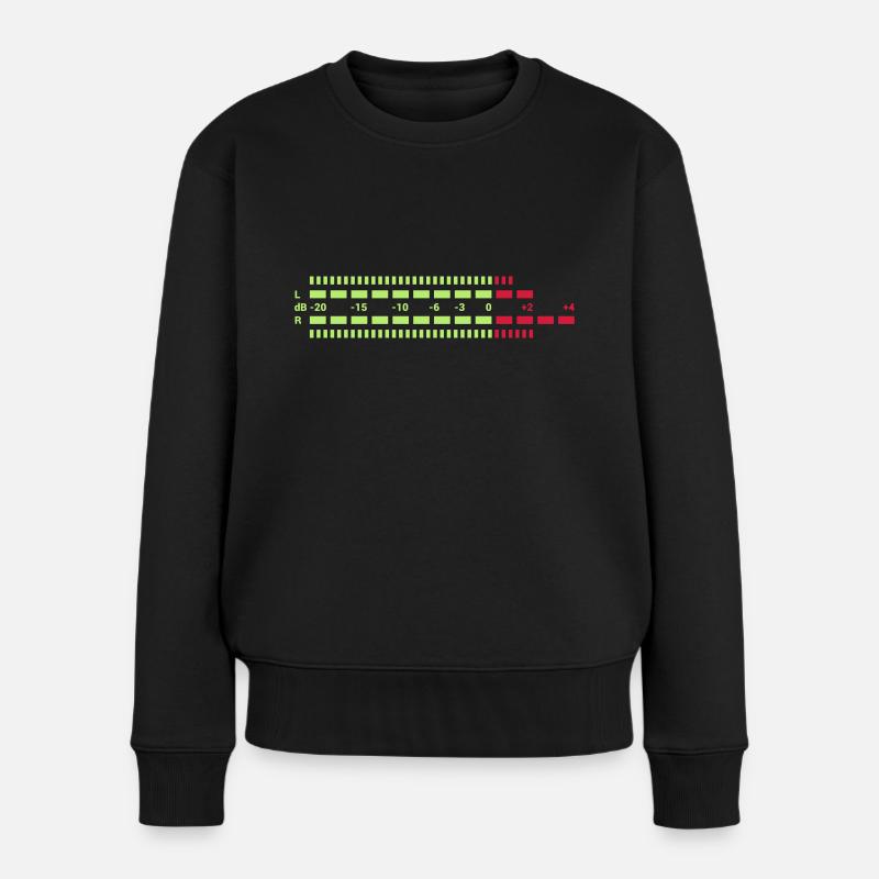 Equalizer dreifarbig EQ Musik Anlage Techno Club S - Frauen Premium Bio Pullover - Schwarz