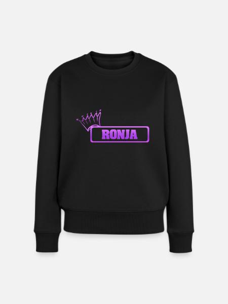 Schwester Ronja - Frauen Premium Bio Pullover - Schwarz