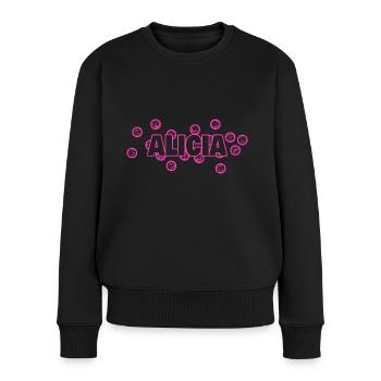 Alicia Alicia - Frauen Premium Bio Pullover - Schwarz - Vorne - Julia (174cm)
