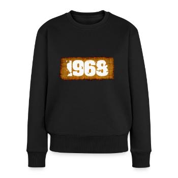 Jahr 1968 - Frauen Premium Bio Pullover - Schwarz - Vorne - Julia (174cm)