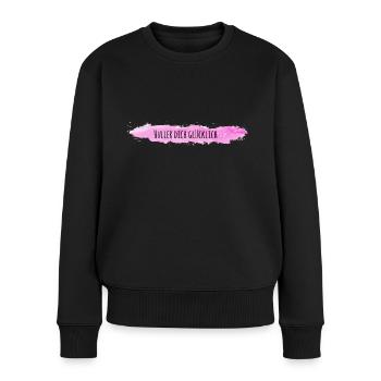 Huller dich Glücklich Hula Reifen Hoop Sport Dance - Frauen Premium Bio Pullover - Schwarz - Vorne - Julia (174cm)