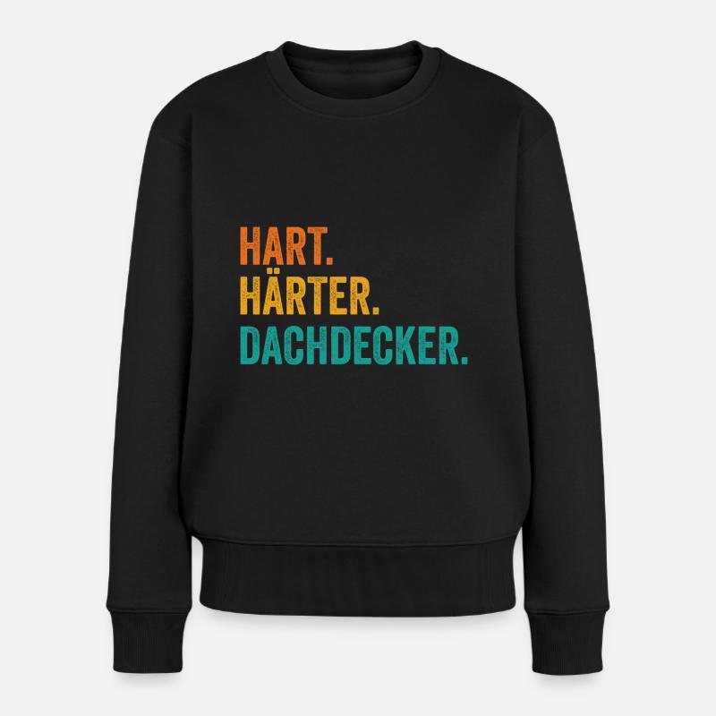 Dachdecker - Frauen Premium Bio Pullover - Schwarz