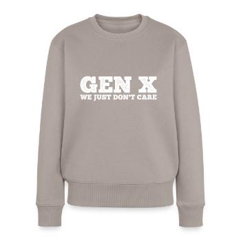 Gen X FAFO Generation X - Women's Premium Organic Jumper - taupe - Front - Julia (174cm)