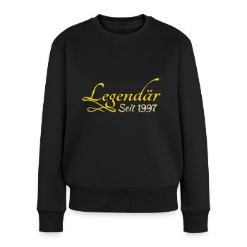 1997 - Frauen Premium Bio Pullover - Schwarz - Vorne - Julia (174cm)