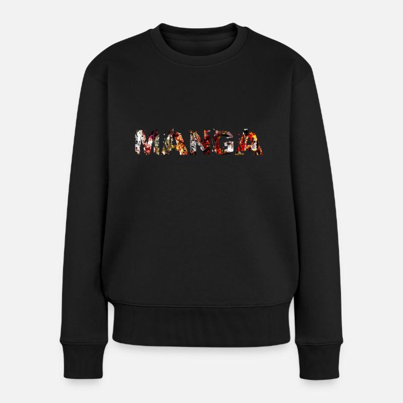 Manga - Frauen Premium Bio Pullover - Schwarz