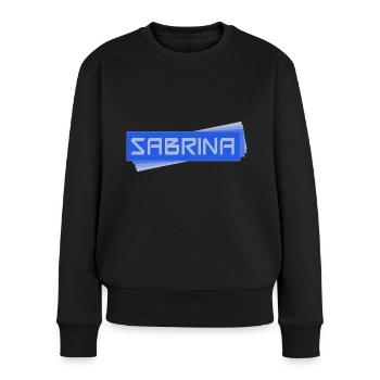 SABRINA Sabrina - Frauen Premium Bio Pullover - Schwarz - Vorne - Julia (174cm)