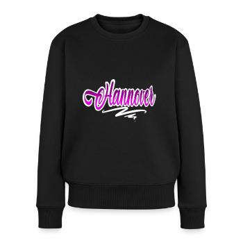 Hannover - Frauen Premium Bio Pullover - Schwarz - Vorne - Julia (174cm)