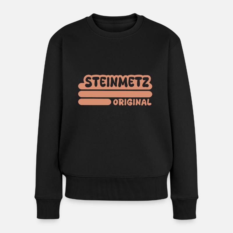 Steinmetz - Frauen Premium Bio Pullover - Schwarz