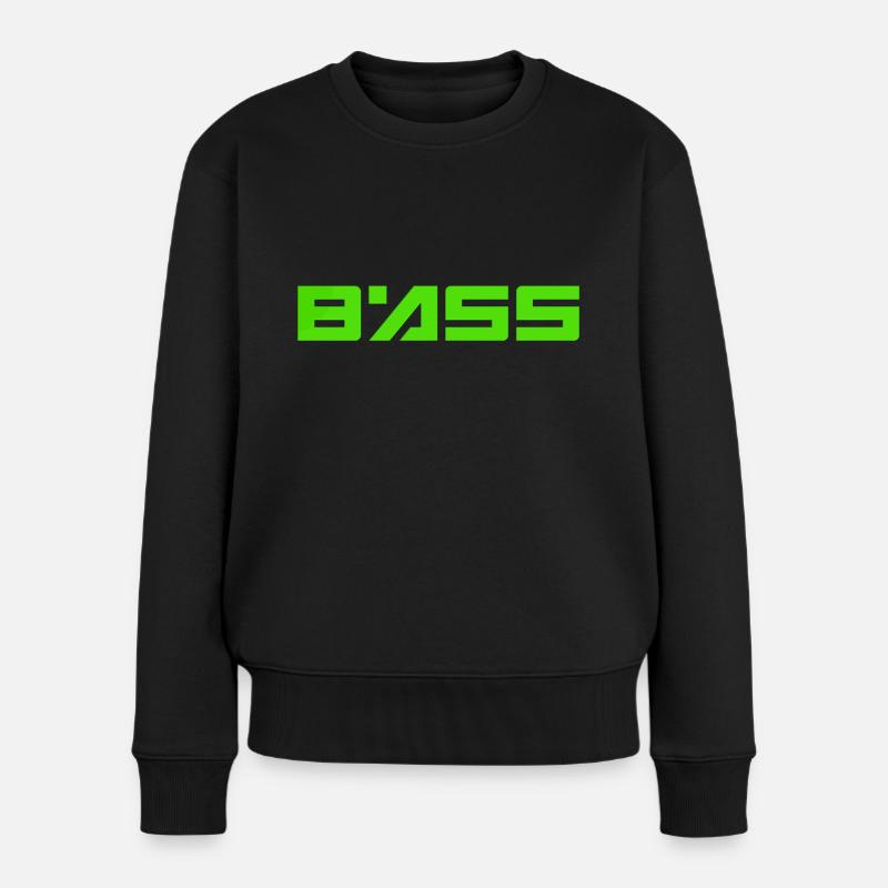 bass4 - Frauen Premium Bio Pullover - Schwarz