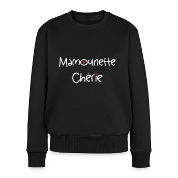 mamounette chérie - Pull Premium bio Femme - noir - Devant - Julia (174cm)