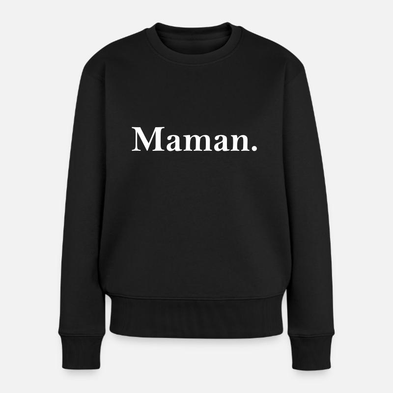 Maman - Frauen Premium Bio Pullover - Schwarz