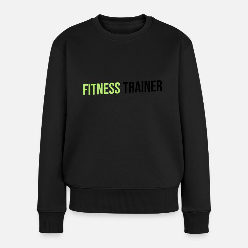 préparateur physique vert noir - Pull Premium bio Femme - noir