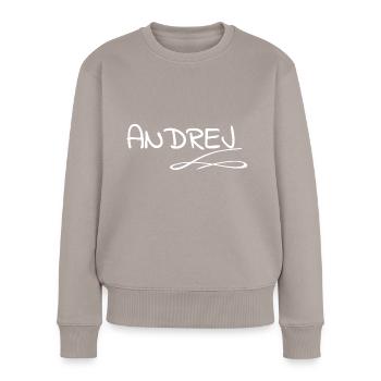 Gift for Andrej - Women's Premium Organic Jumper - taupe - Front - Julia (174cm)