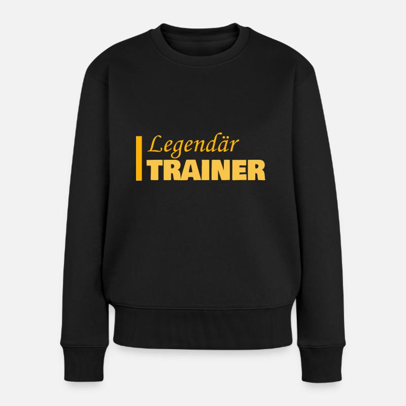 Beruf Trainer - Frauen Premium Bio Pullover - Schwarz