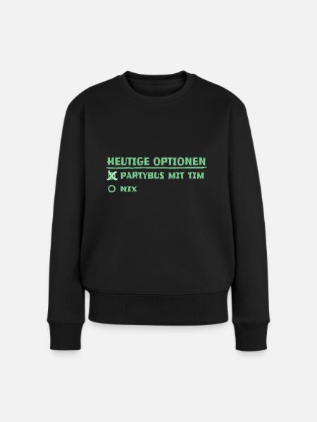 tim - Frauen Premium Bio Pullover - Schwarz