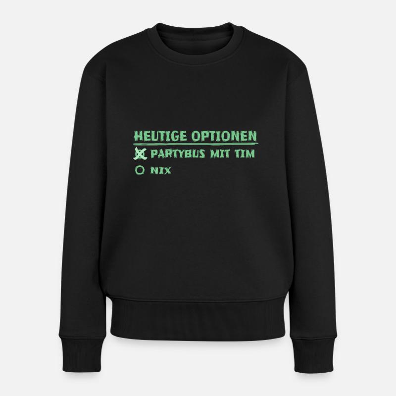 tim - Frauen Premium Bio Pullover - Schwarz