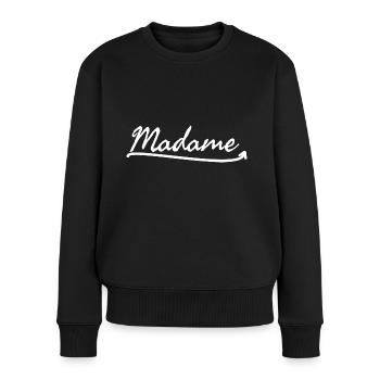 Madame. Madame monsieur assortiment - Pull Premium bio Femme - noir - Devant - Julia (174cm)